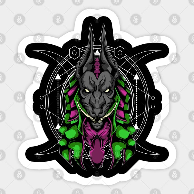 MIGHTY ANUBIS Sticker by sugiartoss_